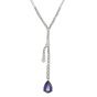 Iolite and Diamond Drop Pendant - 02020265 | Heming Diamond Jewellers | London