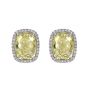 Lemon Quartz Cluster Earrings - 00019586 | Heming Diamond Jewellers | London