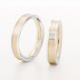 Pair of 18ct White & Rose Gold 4.5mm Wedding Rings by Christian Bauer - 00019153 | Heming Diamond Jewellers | London