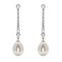 Pearl and Diamond Drop Earrings - 01025397 | Heming Diamond Jewellers | London