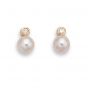 Pearl and Diamond Earrings - 00021887 | Heming Diamond Jewellers | London