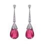 Pink Tourmaline and Diamond Drop Earrings - 02019192 | Heming Diamond Jewellers | London