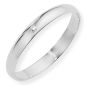 Platinum 3mm D-Shaped Wedding Ring - 00020644 | Heming Diamond Jewellers | London