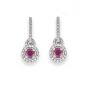 Ruby and Diamond Earrings - 02021240 | Heming Diamond Jewellers | London