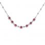 Ruby and Diamond Necklace - 03018257 | Heming Diamond Jewellers | London