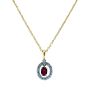 Ruby and Diamond Pendant - 01017611 | Heming Diamond Jewellers | London