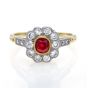 Ruby & Diamond Cluster Ring - 00007598 | Heming Diamond Jewellers | London