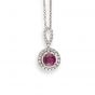 Ruby & Diamond Pendant - 02021126 | Heming Diamond Jewellers | London