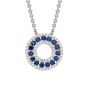 Sapphire and Diamond Circle Pendant - 00019708 | Heming Diamond Jewellers | London