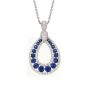 Sapphire and Diamond Pendant - 00019713 | Heming Diamond Jewellers | London