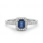 Sapphire & Diamond Cluster Ring - 00023002 | Heming Diamond Jewellers | London