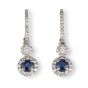 Sapphire & Diamond Drop Earrings - 02021248 | Heming Diamond Jewellers | London