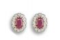 Ruby and Diamond cluster earrings. - 02023821 | Heming Diamond Jewellers | London