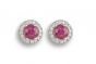 Ruby and Diamond cluster earrings. - 02023841 | Heming Diamond Jewellers | London