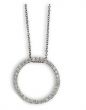 Claw set circle diamond pendant. - 02023284 | Heming Diamond Jewellers | London