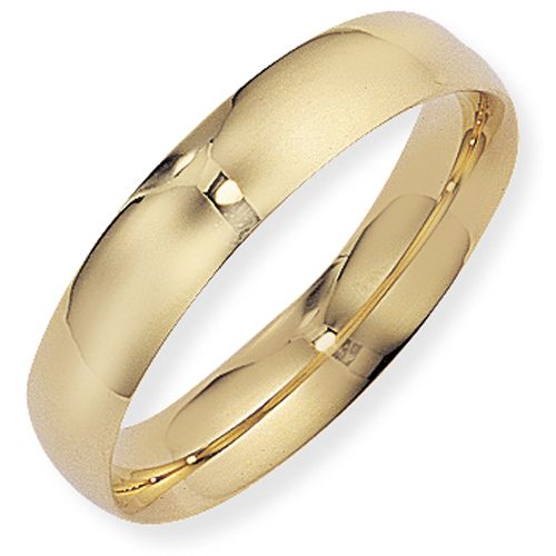 18ct Yellow Gold 5mm Court Shape Wedding Ring - 00020579 | Heming Diamond Jewellers | London