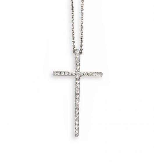 Diamond Cross Pendant - 00021972 | Heming Diamond Jewellers | London