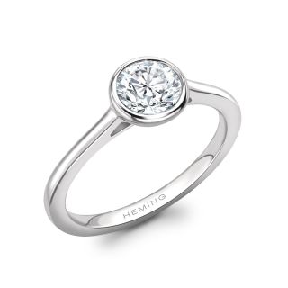 CAVENDISH - 1745 COLLECTION - CAVENDISH - DIAMOND SOLITAIRE PLAIN RING | Heming Diamond Jewellers | London