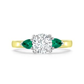 GRAFTON EMERALD - 1745 COLLECTION - GRAFTON EMERALD - DIAMOND SOLITAIRE RING | Heming Diamond Jewellers | London