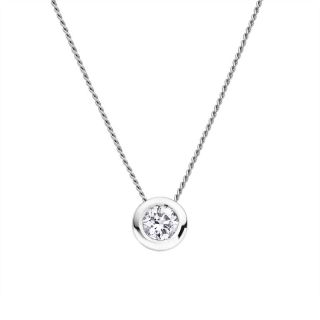 0.15ct Diamond Solitaire Pendant - 00018972 | Heming Diamond Jewellers | London