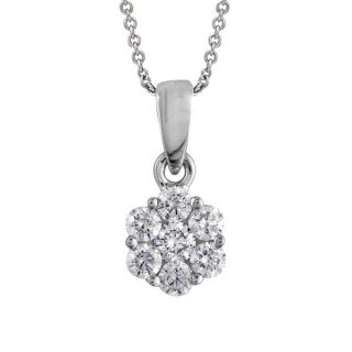 0.50ct Diamond Cluster Pendant - 00020353 | Heming Diamond Jewellers | London