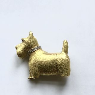 18ct Gold Scottie Dog Brooch - 02023606 | Heming Diamond Jewellers | London