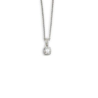 Diamond four claw solitaire pendant - 00024620 | Heming Diamond Jewellers | London