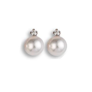 Pearl And Diamond Earrings - 00024767 | Heming Diamond Jewellers | London