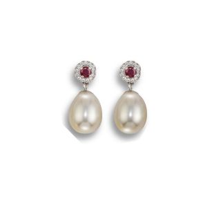 Pearl drop earrings - 00025101 | Heming Diamond Jewellers | London