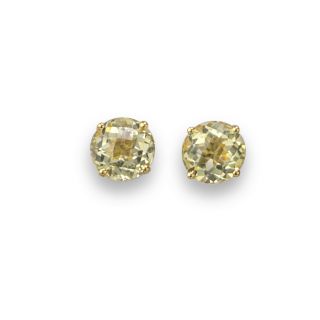 Lemon Quartz Stud Earrings