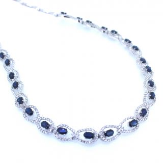 Sapphire and Diamond Necklace