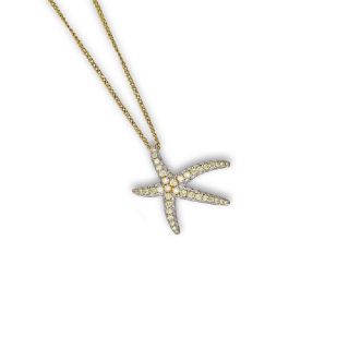 Starfish diamond pendant. - 02022259 | Heming Diamond Jewellers | London