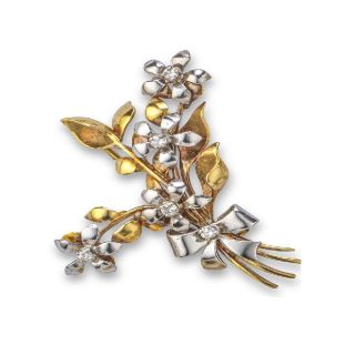 Vintage Diamond Spray Brooch