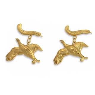 Blackcock & Feather Cufflinks - 00021748 | Heming Diamond Jewellers | London