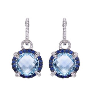 Blue Topaz and Sapphire Earrings - 02023282 | Heming Diamond Jewellers | London