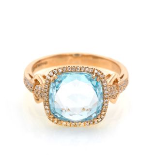 Blue Topaz & Diamond Ring - 00020909 | Heming Diamond Jewellers | London