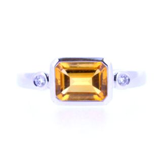 Citrine and Diamond Ring - 00008285 | Heming Diamond Jewellers | London