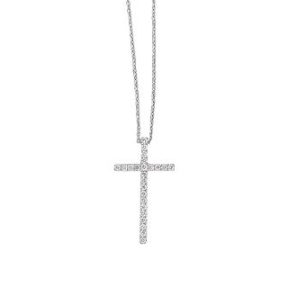 Diamond Cross and Chain - 00021971 | Heming Diamond Jewellers | London