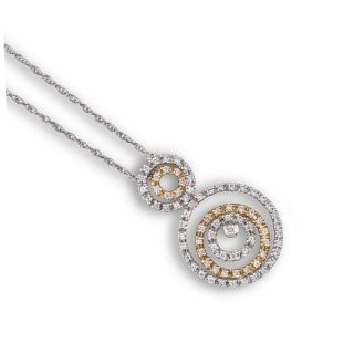 Diamond Double Circle Pendant - 00024324 | Heming Diamond Jewellers | London