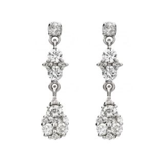 Diamond Drop Earrings - 00020857 | Heming Diamond Jewellers | London