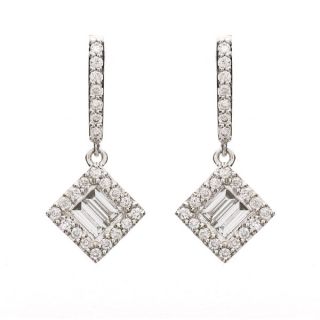 Diamond Drop Earrings - 00020872 | Heming Diamond Jewellers | London