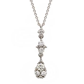 Diamond  Drop Pendant - 00020856 | Heming Diamond Jewellers | London