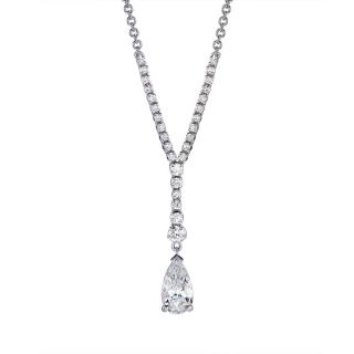 Diamond Drop Pendant - 00022064 | Heming Diamond Jewellers | London