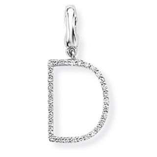 Diamond Initial 'D' Charm / Pendant (9ct) - 00019097 | Heming Diamond Jewellers | London