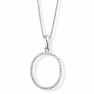 Diamond Initial 'O' Pendant - 00018896 | Heming Diamond Jewellers | London