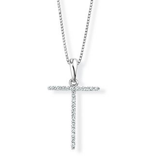 Diamond Initial 'T' Pendant - 00018901 | Heming Diamond Jewellers | London