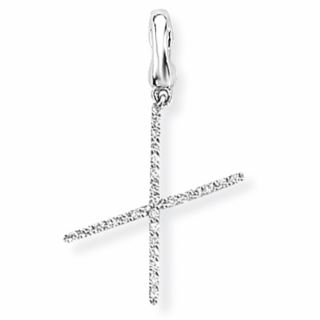 Diamond Initial 'X' Charm / Pendant (9ct) - 00019117 | Heming Diamond Jewellers | London