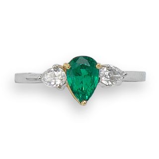 Emerald & Diamond Ring - 01021962 | Heming Diamond Jewellers | London