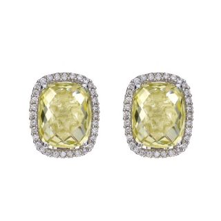 Lemon Quartz Cluster Earrings - 00019586 | Heming Diamond Jewellers | London