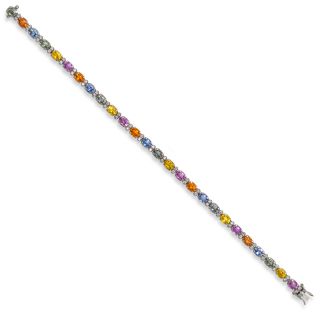 Multi Coloured Sapphire Bracelet - 02021378 | Heming Diamond Jewellers | London